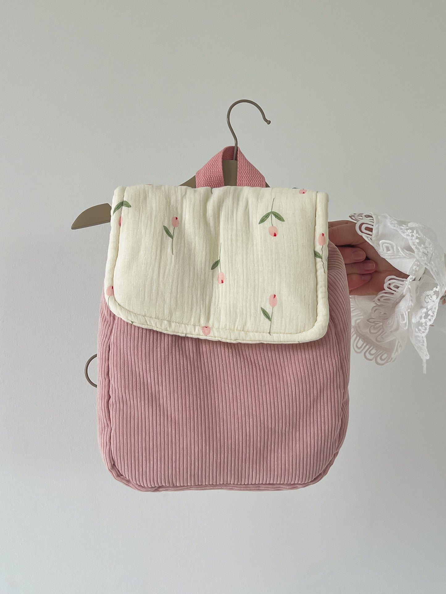 Rucsac Floricele — Roz Pudră