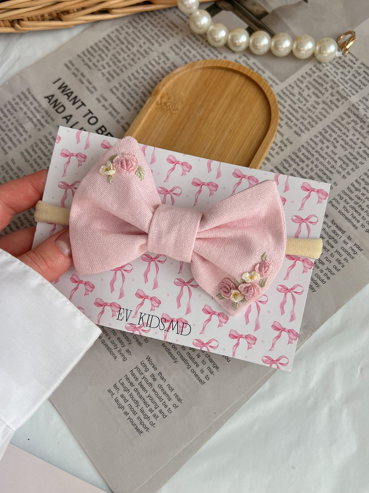 Bentiță Pink Bow