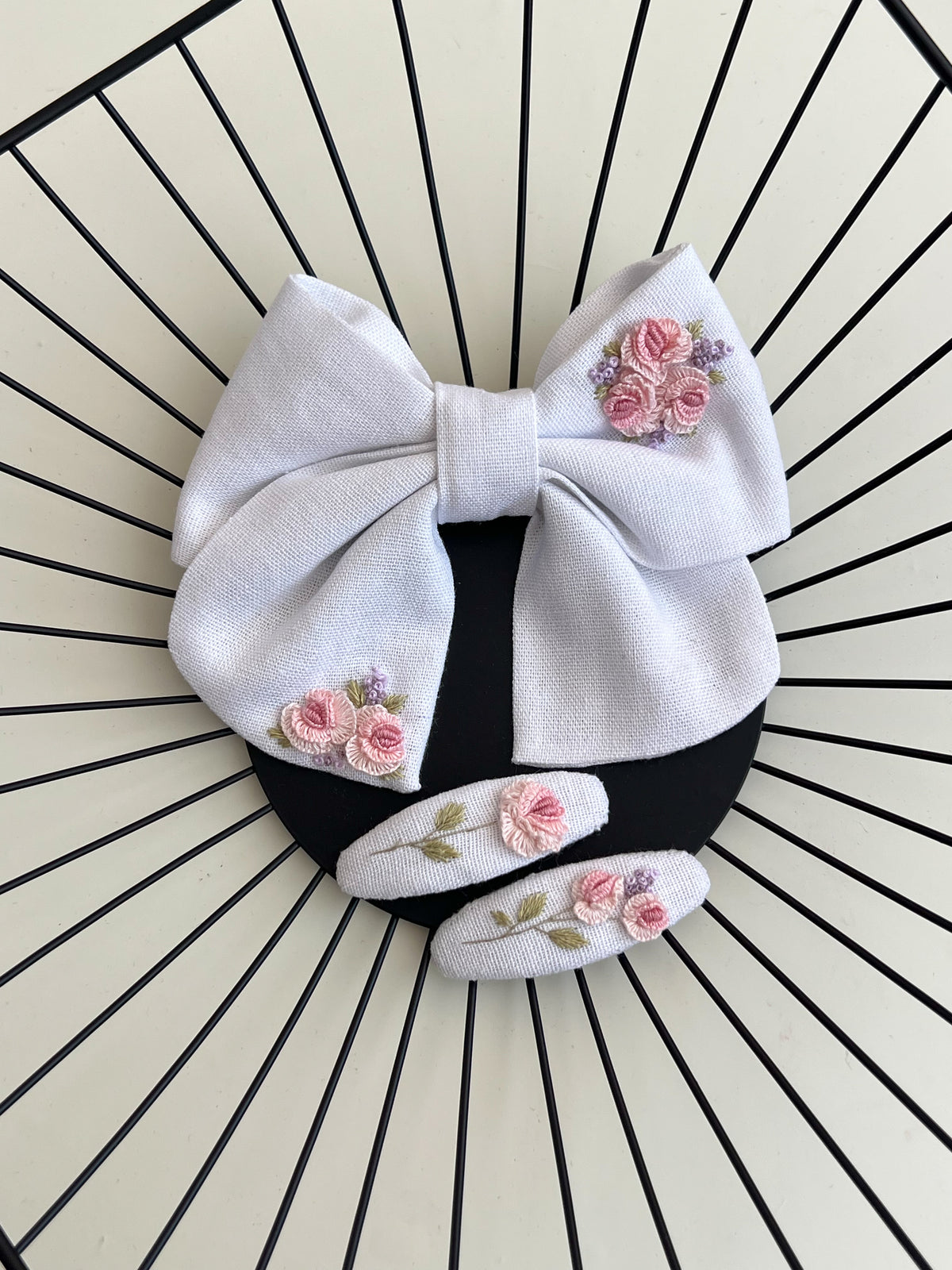 Set Agrafă cu fundită – Rose