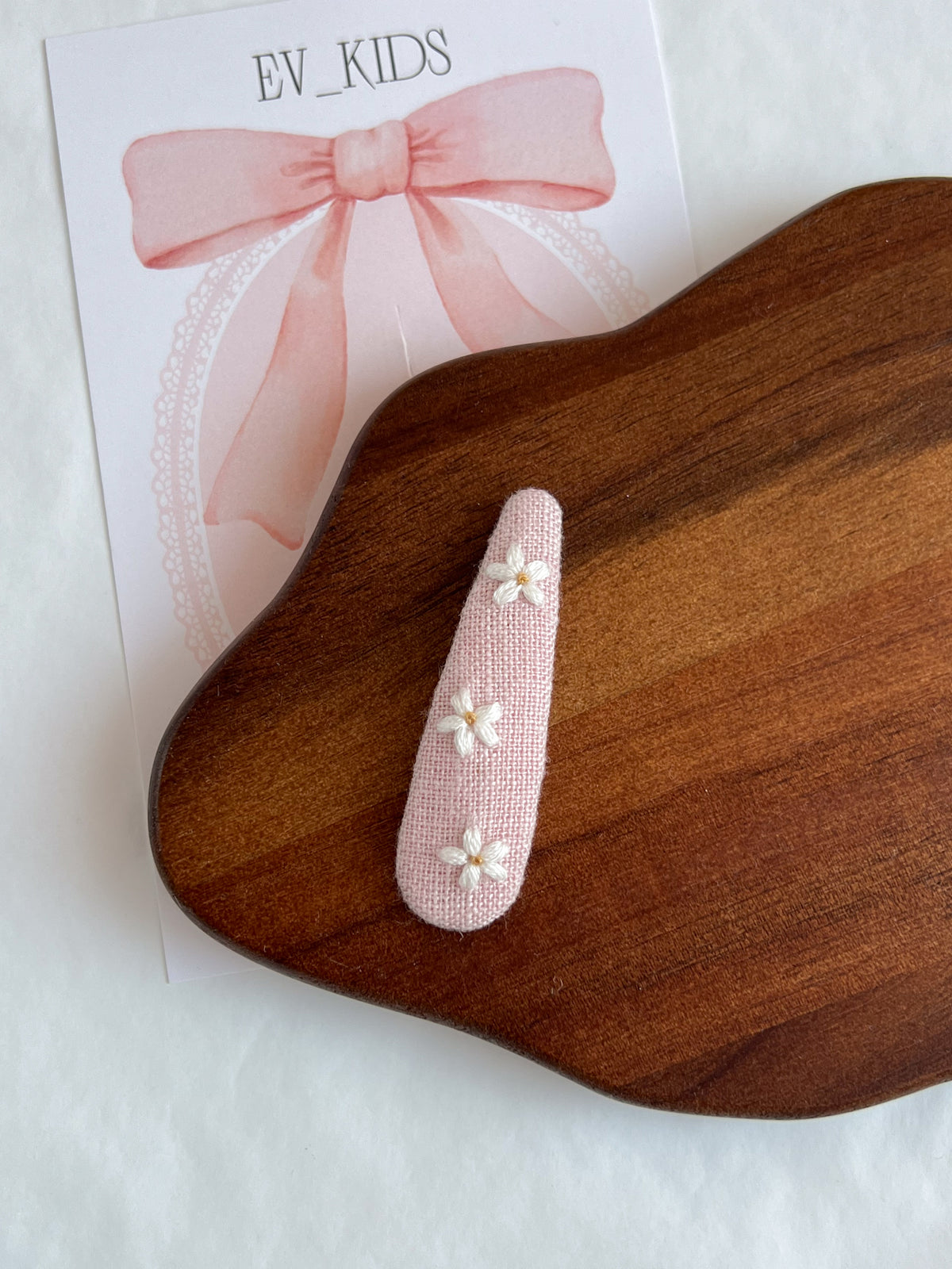Clame „Sweet Heart” - broderii roz pudrat