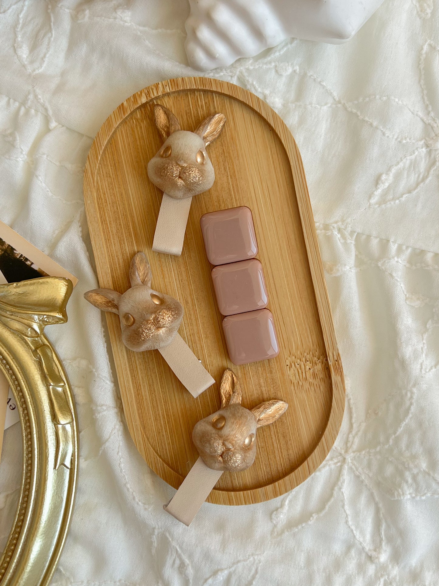 Agrafe 🐰 Bunny Gold & Square