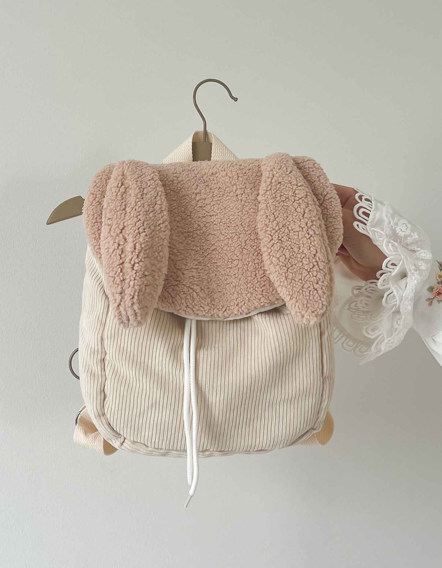 Rucsac Iepuraș — Roz Pudră & Crem