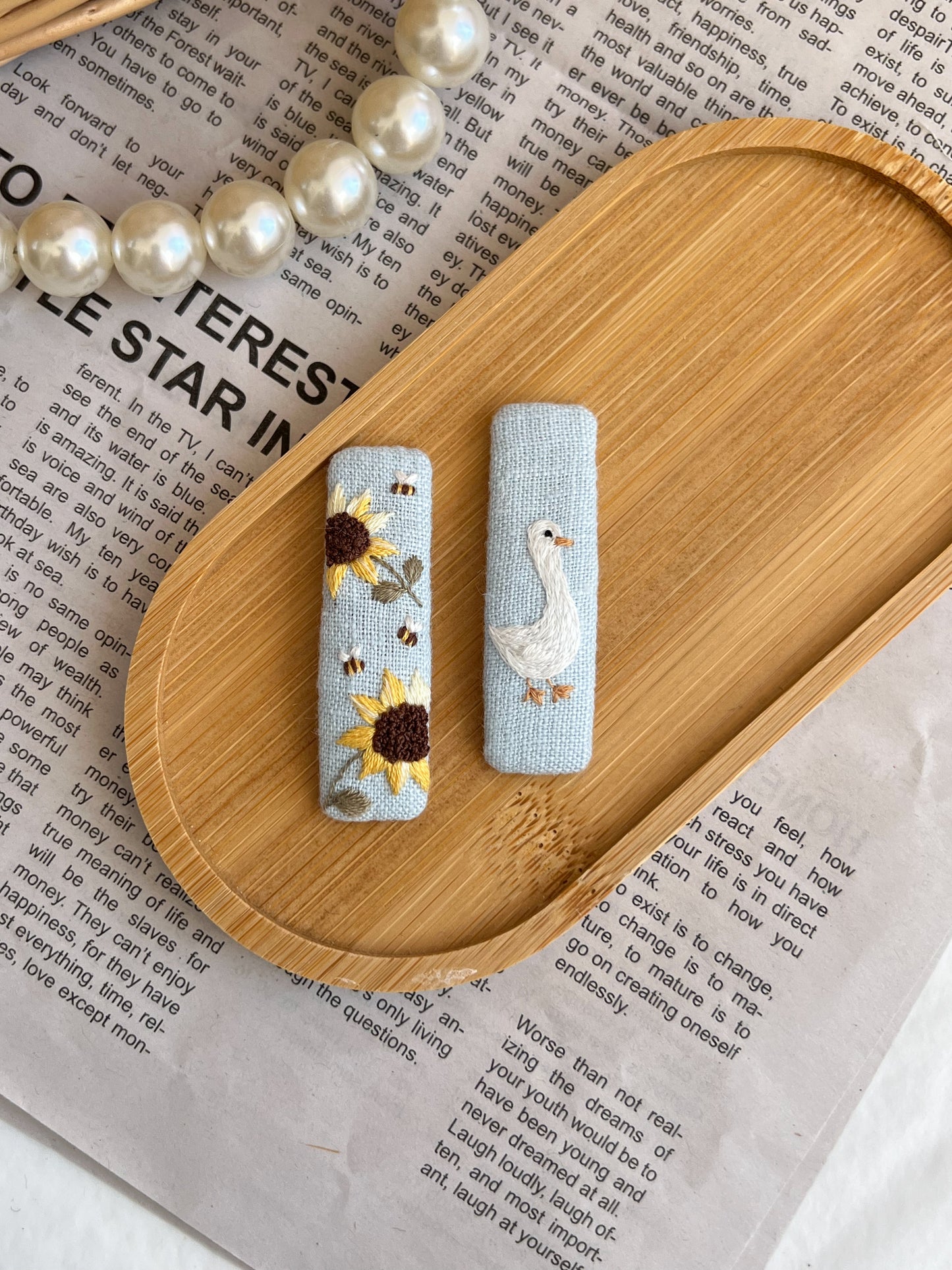 Clame brodate «Denim Garden»