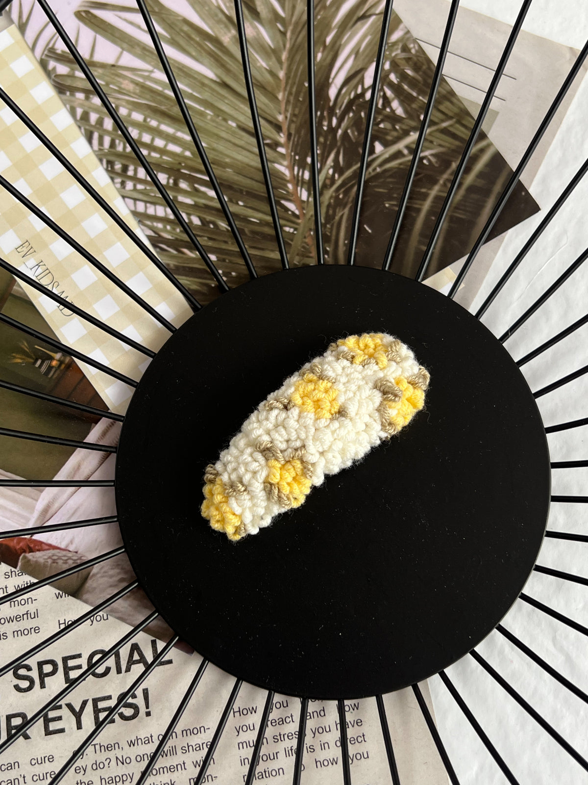 Agrafe Boucle Floral Galben