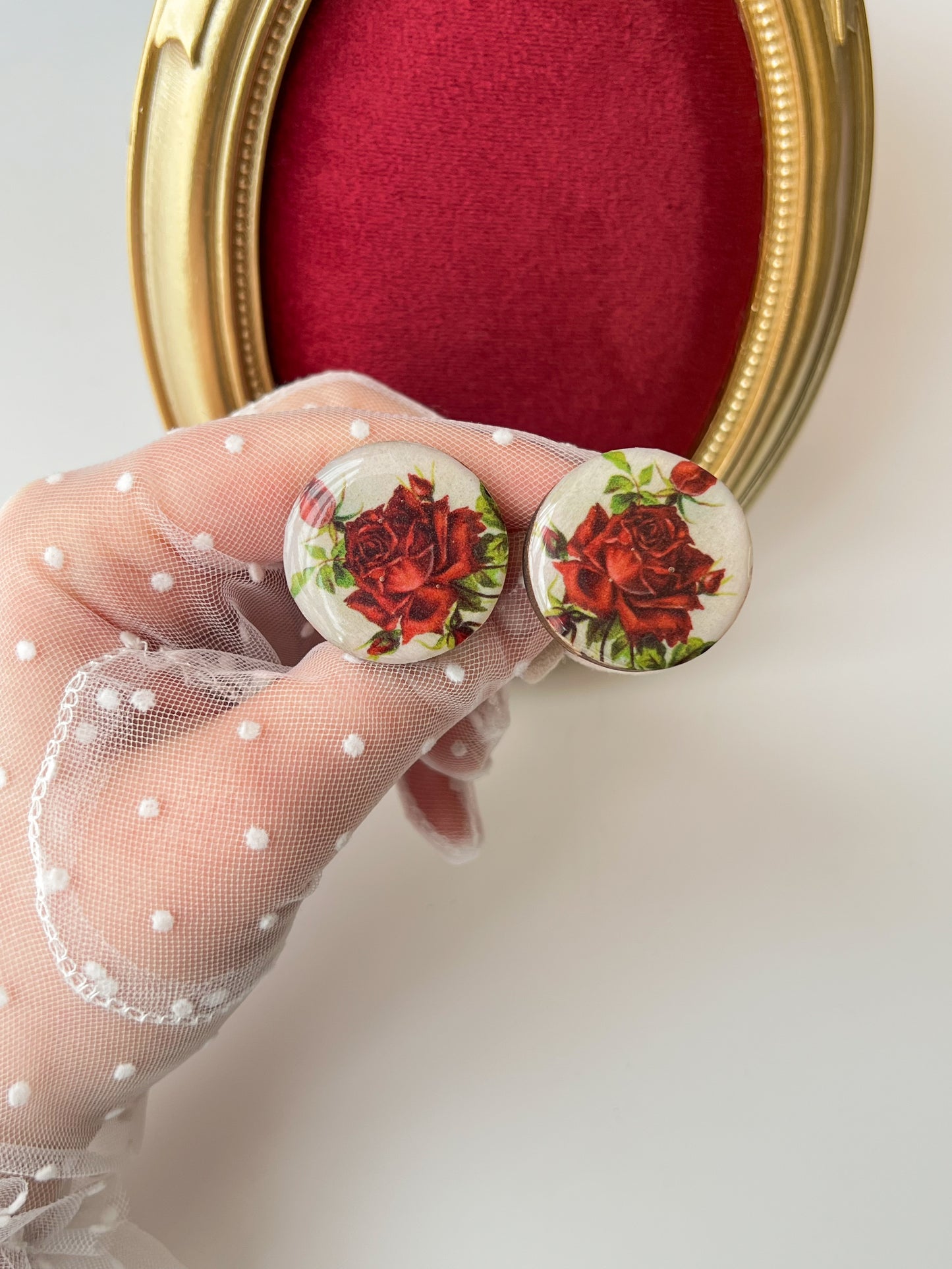 Red Rose — Elastice din rășină epoxidică și lemn