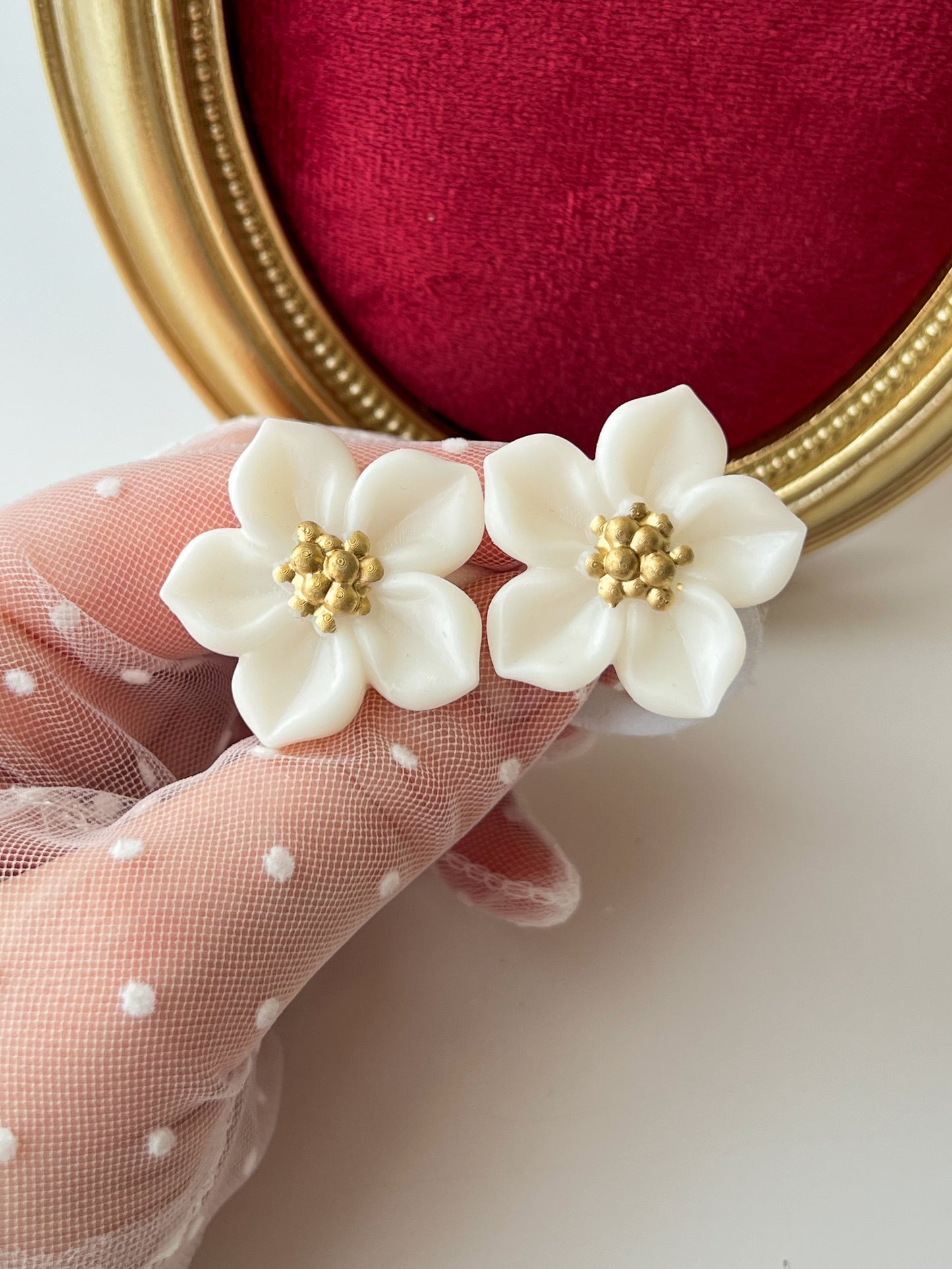 Elastice „Jasmine” — alb