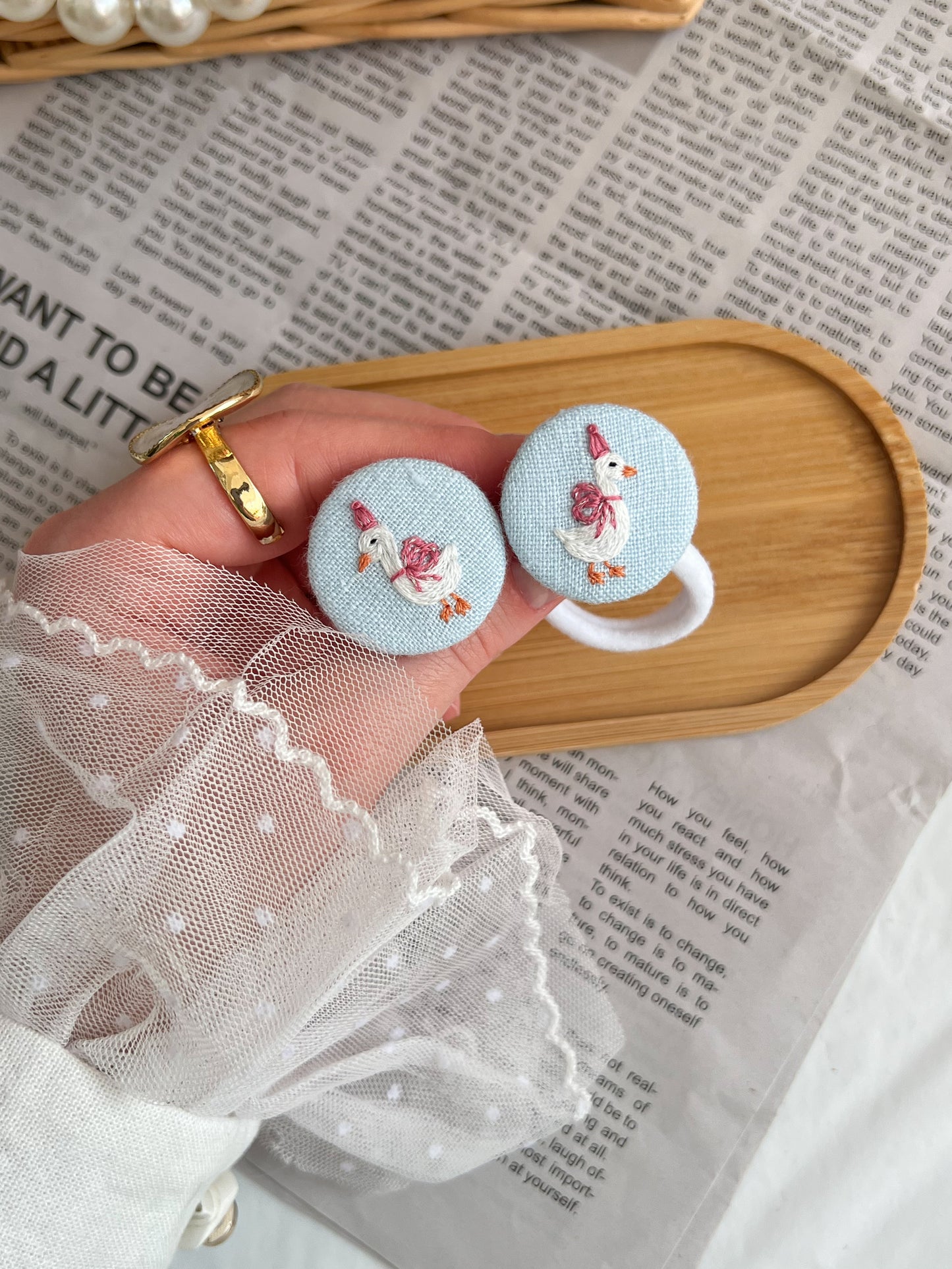Set elastice brodate «Găscuța»