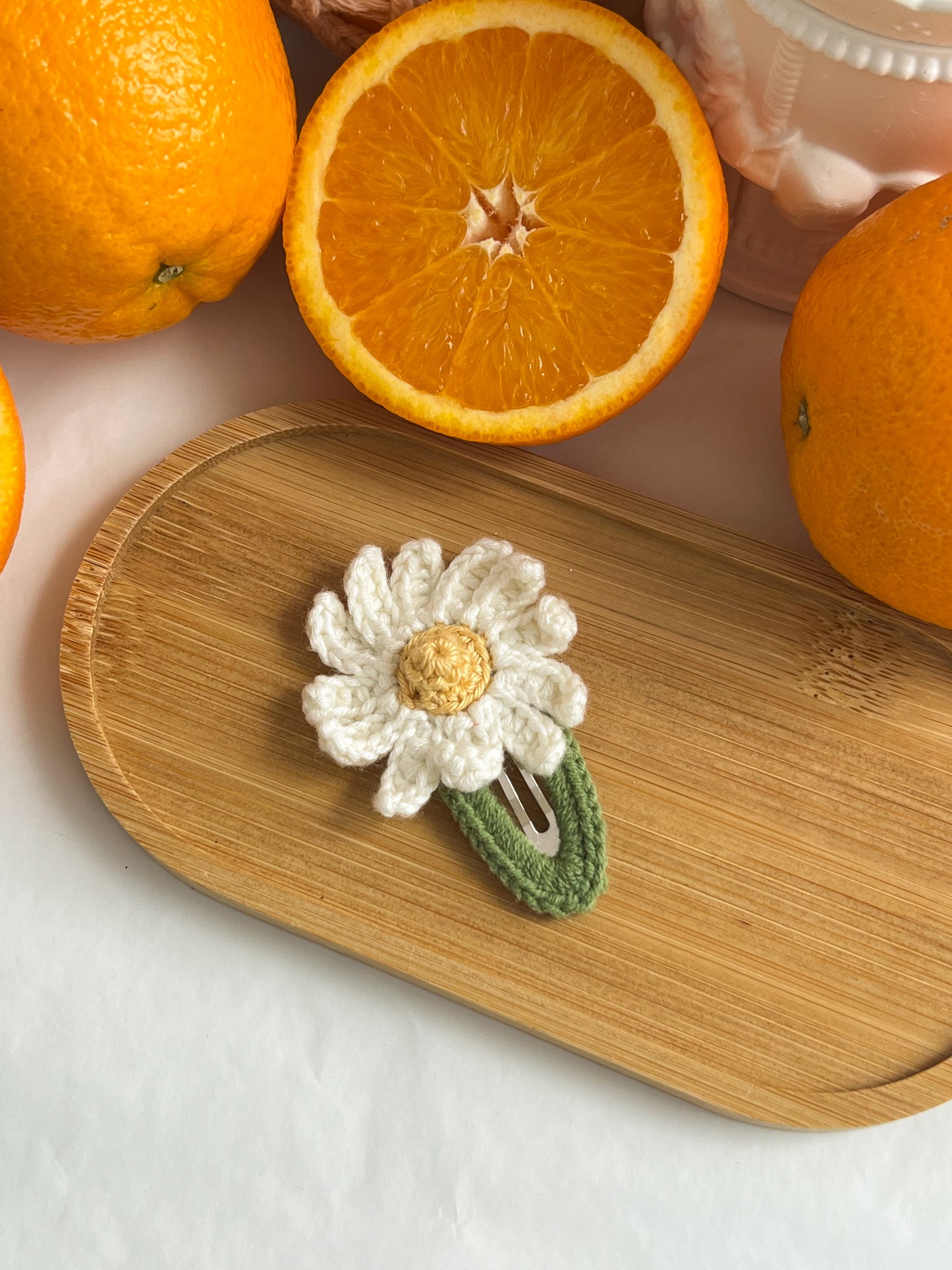 Clamă Handmade cu Floare de Mușețel