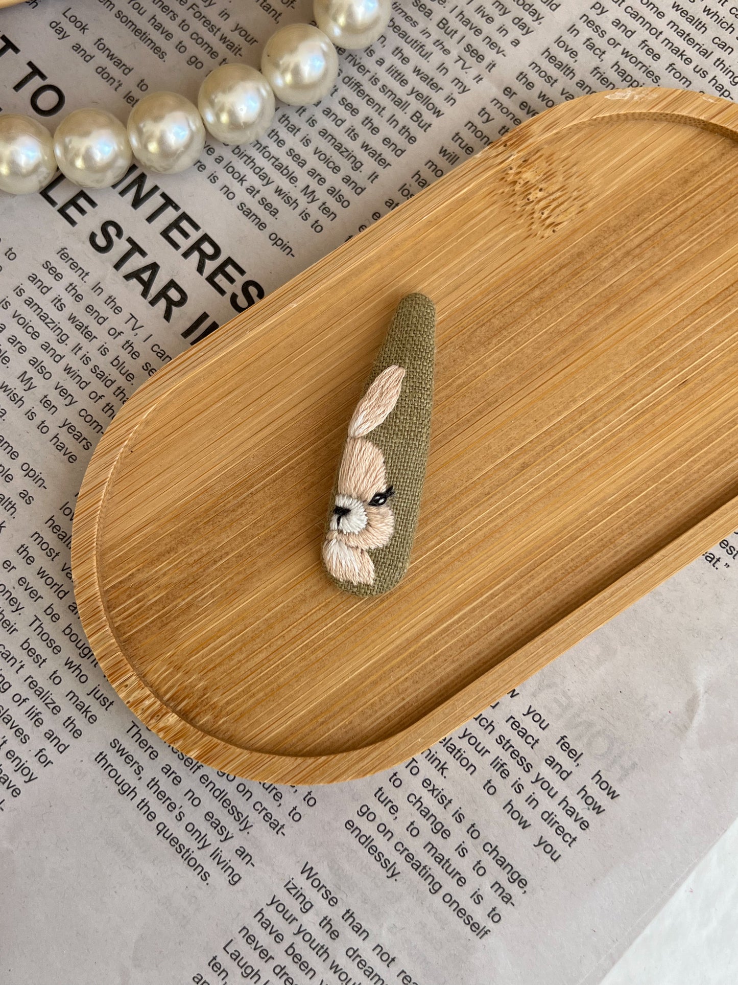 Clamă brodată «Bunny»