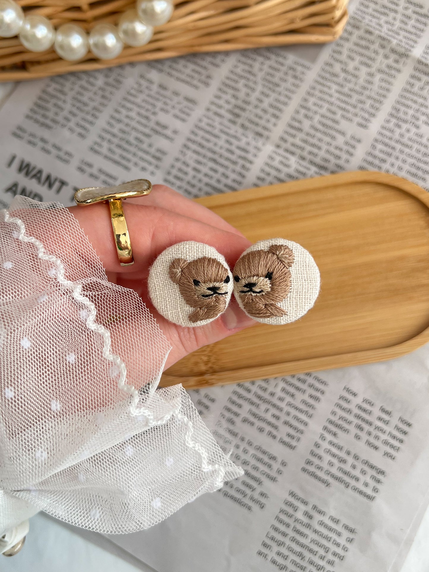 Set elastice brodate «Teddy»