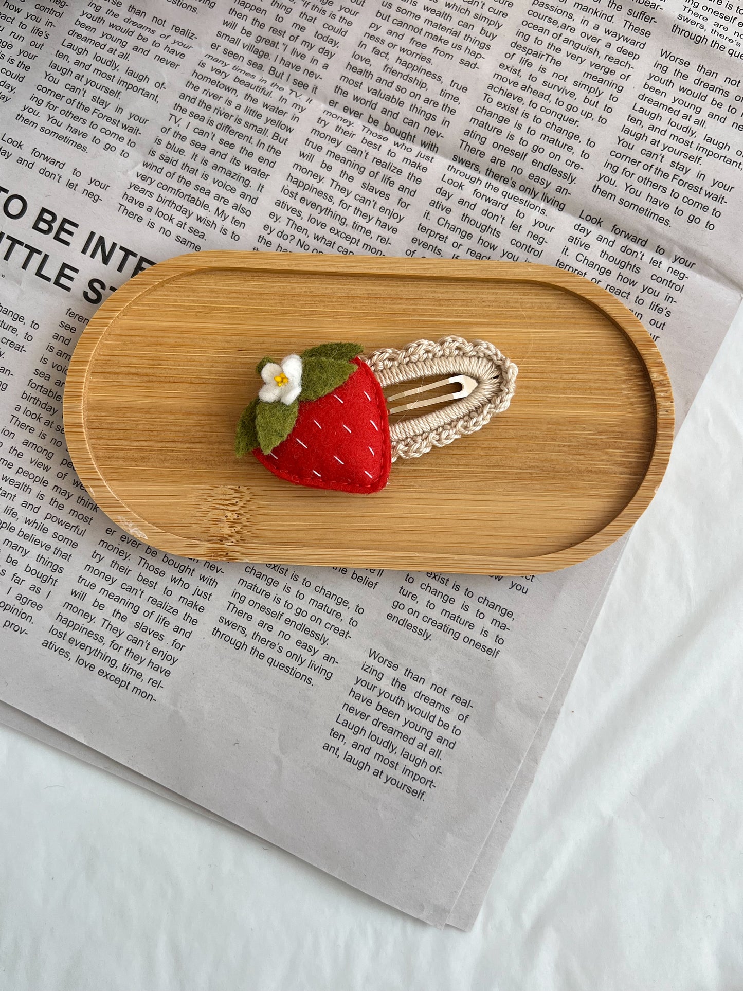 Agrafe Croșetate — Strawberry