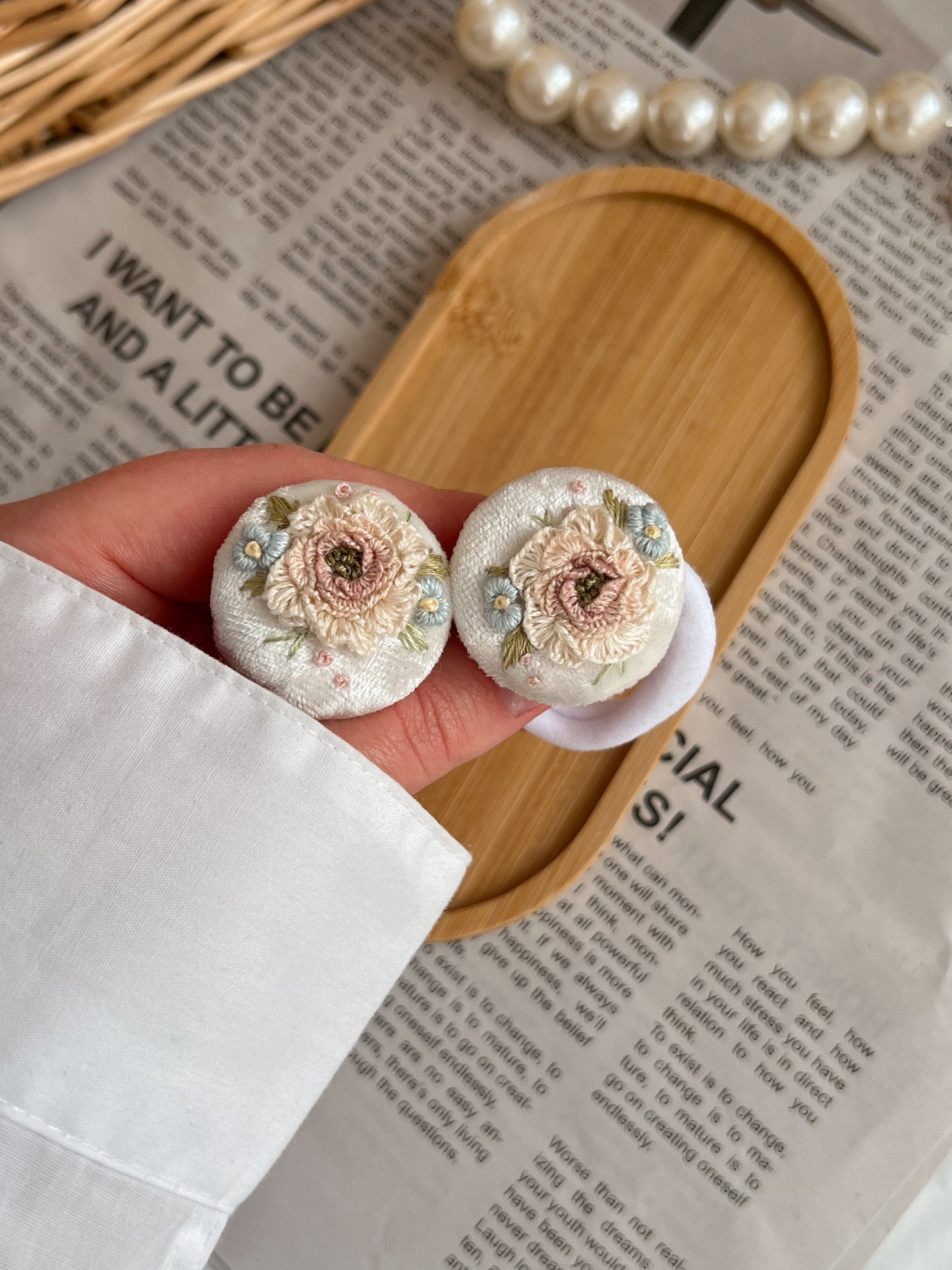 Set clame 🌿 Ivory Peony