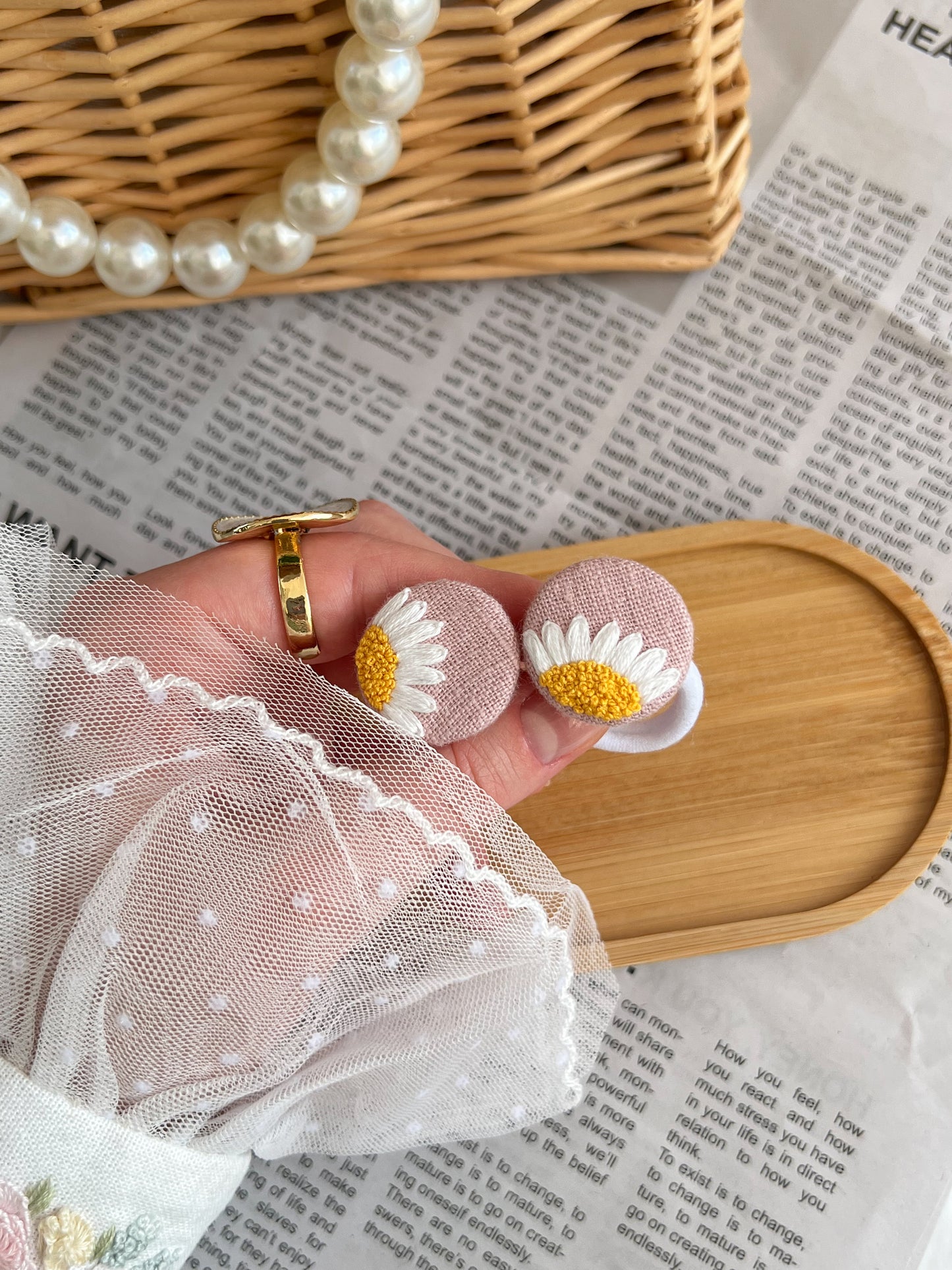 Set elastice brodate «Margareta»