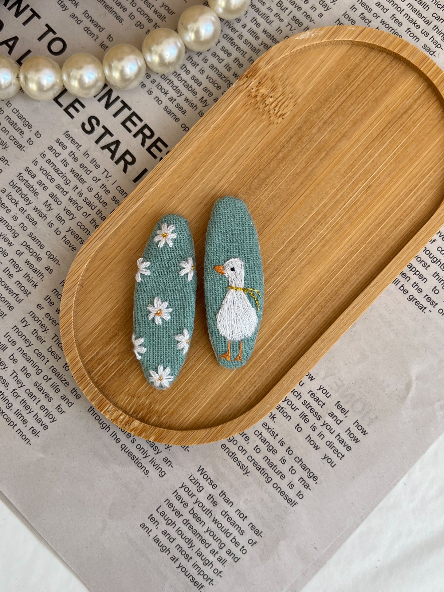 Set clame brodate «Pastel Garden»