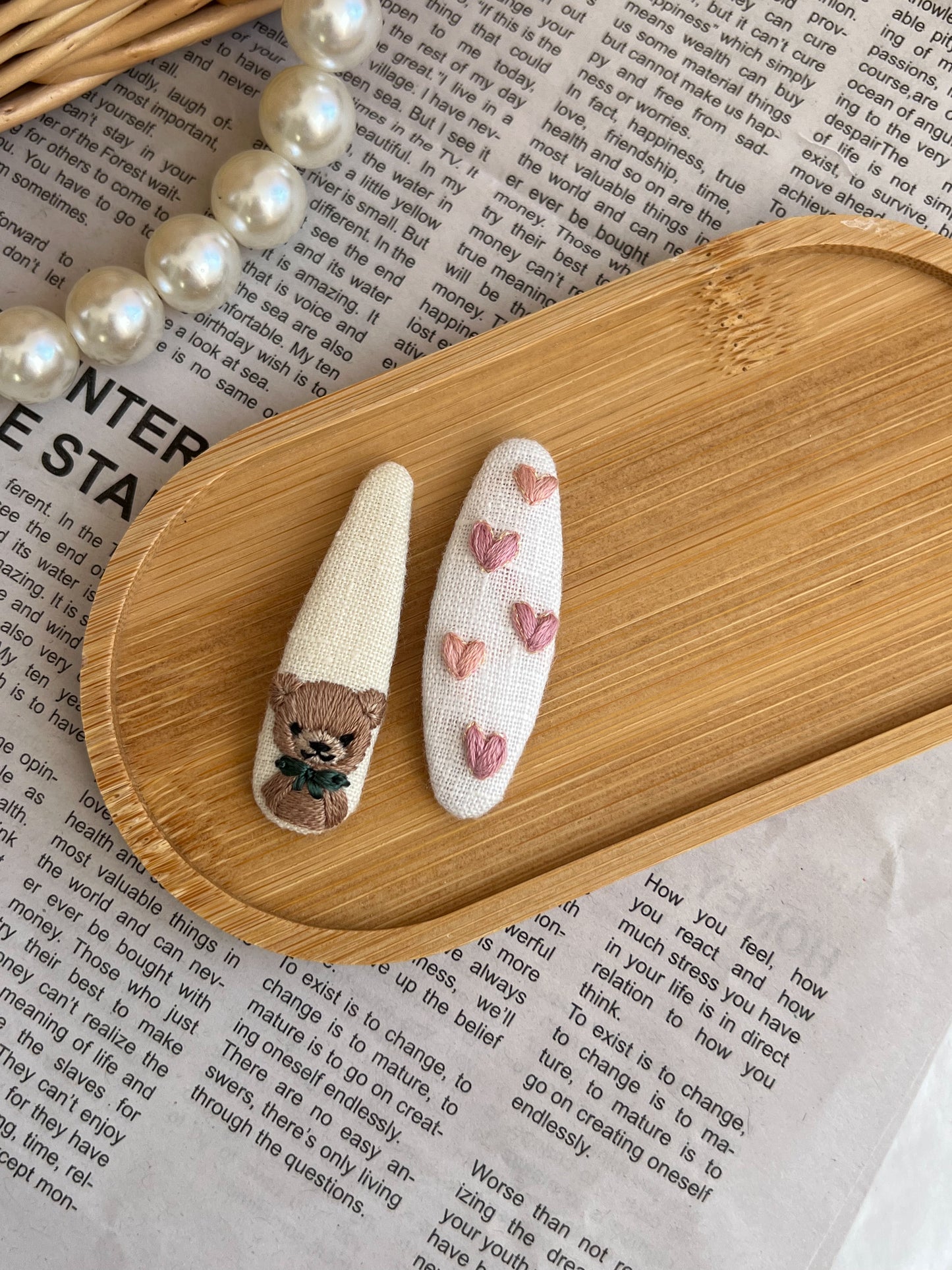 Clame brodate «Teddy Hearts»