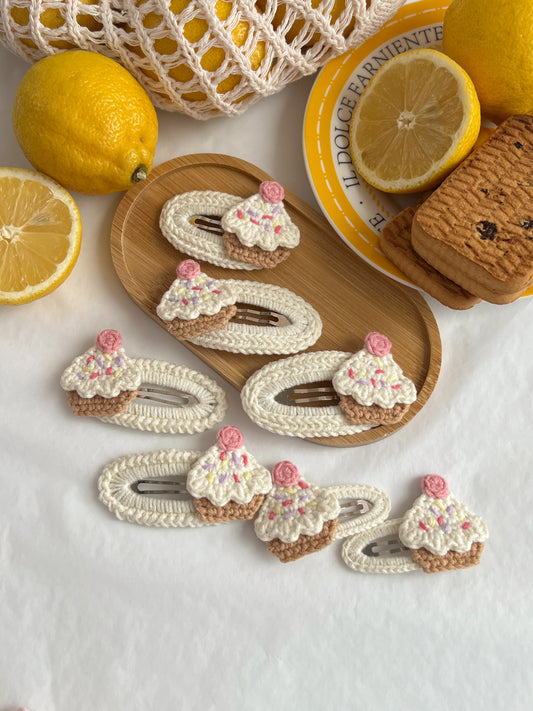 Agrafă 🧁 Cupcake Alb