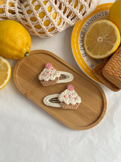 Agrafă 🧁 Cupcake Alb