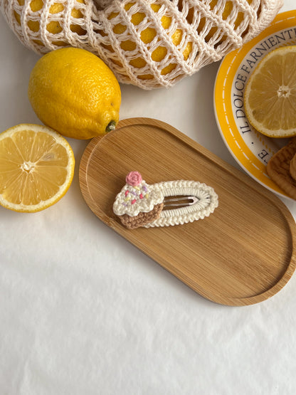 Agrafă 🧁 Cupcake Alb