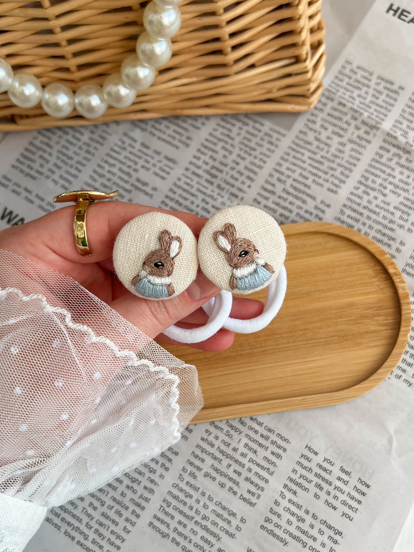 Set elastice brodate «Iepurașul»
