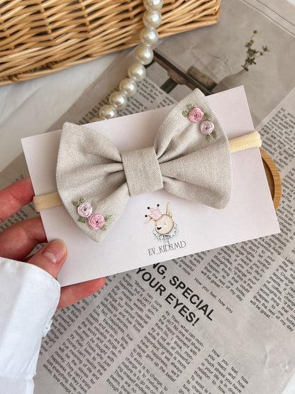 Bentiță pe elastic “Rose Linen”