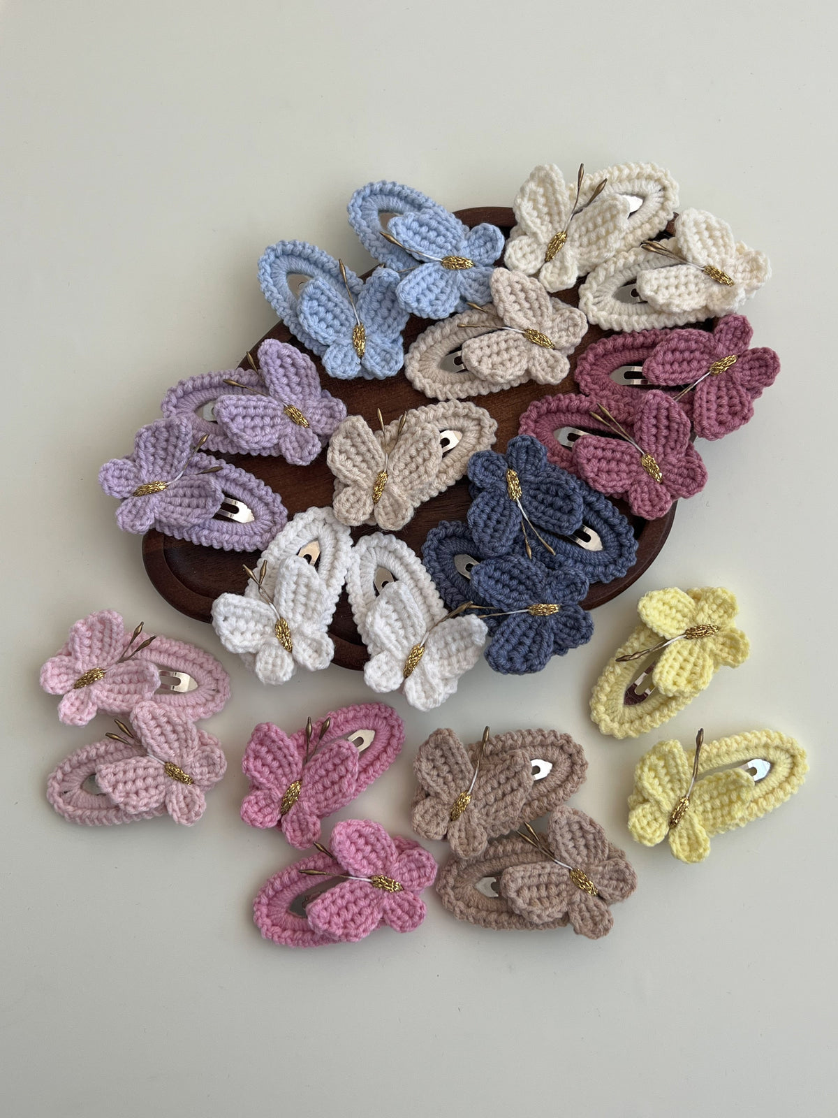 Agrafă Fluture Croșetat – Pastel