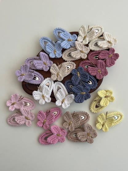Agrafă Fluture Croșetat – Pastel