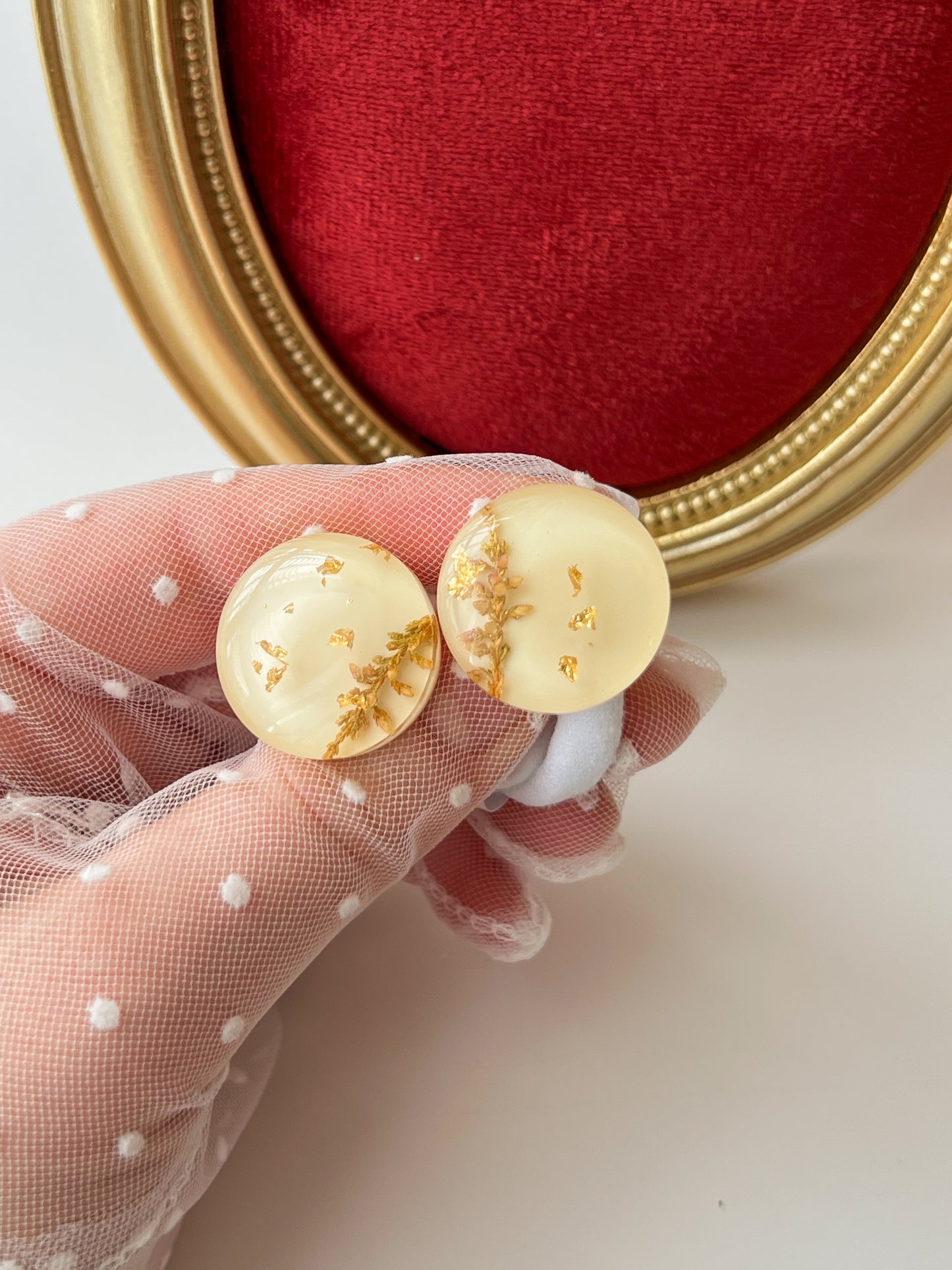 Elastice „Botanica Gold” — ivory