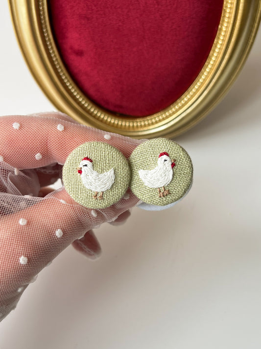 Little Hen — Elastice cu broderie manuală