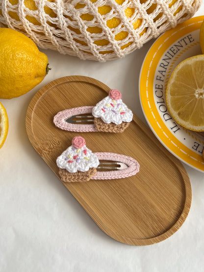 Agrafă 🌸 Cupcake Roz