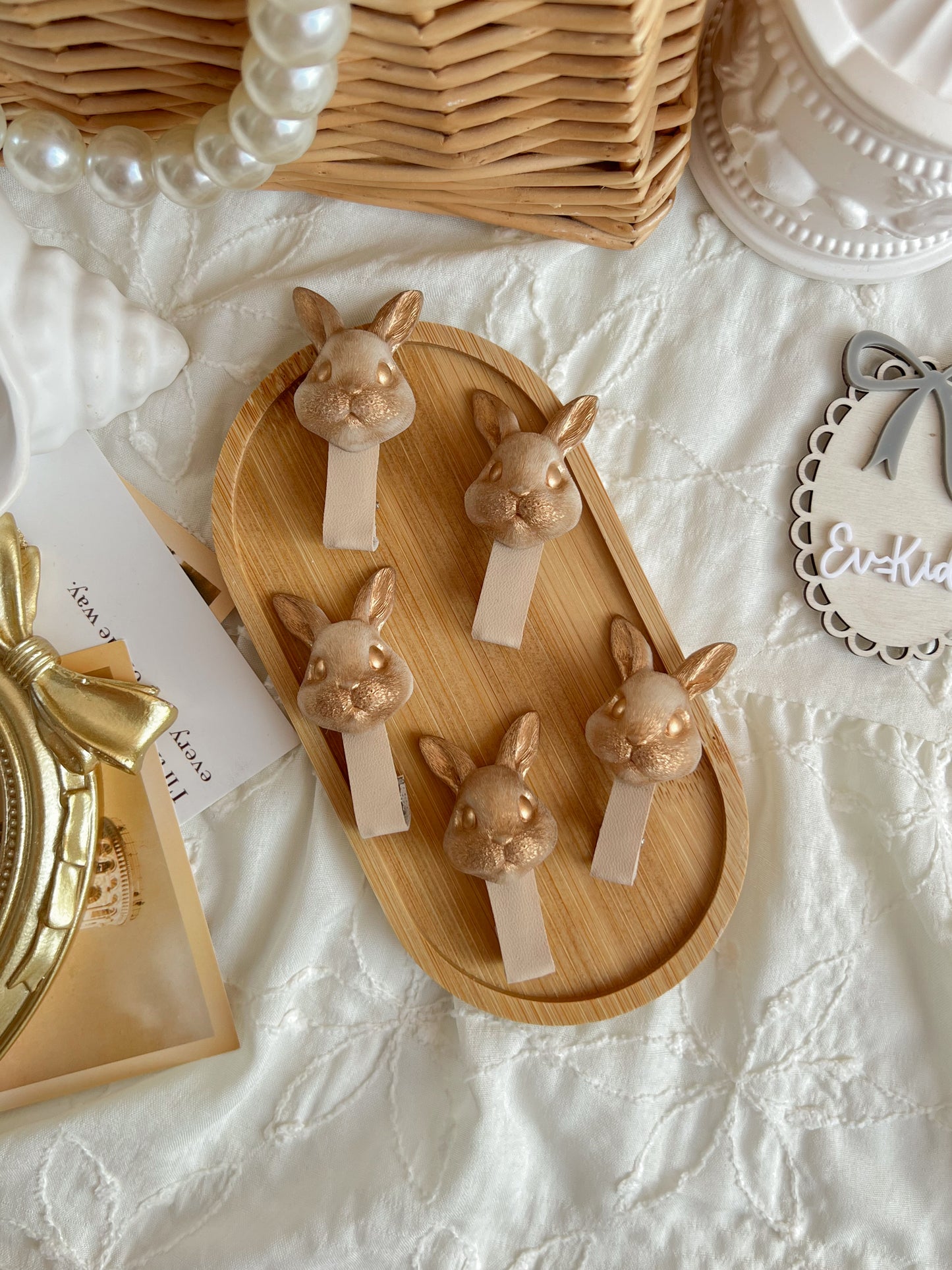 Agrafe 🐰 Bunny Gold & Square