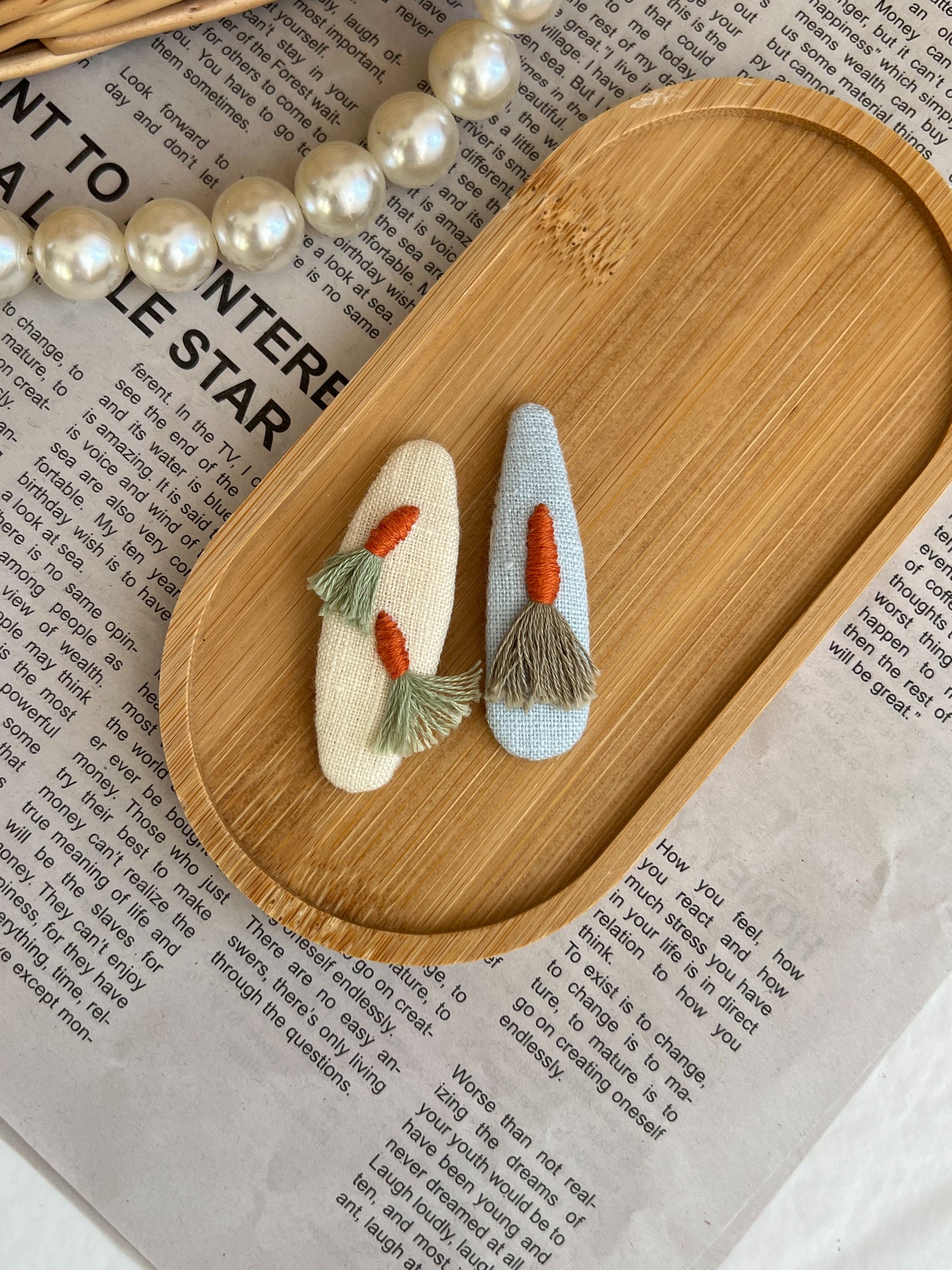 Set clame brodate «Pastel Garden»