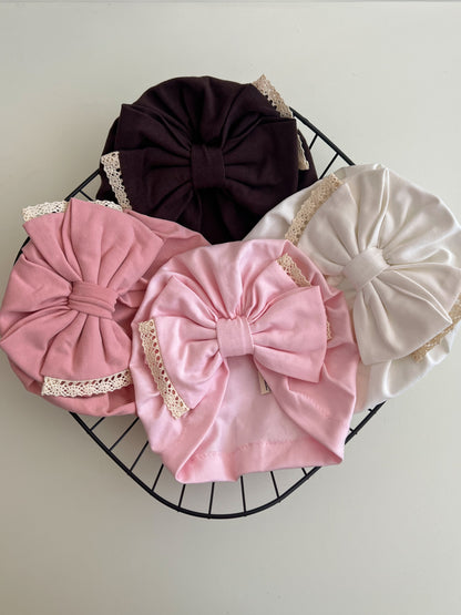 Turban cu fundiță și dantelă