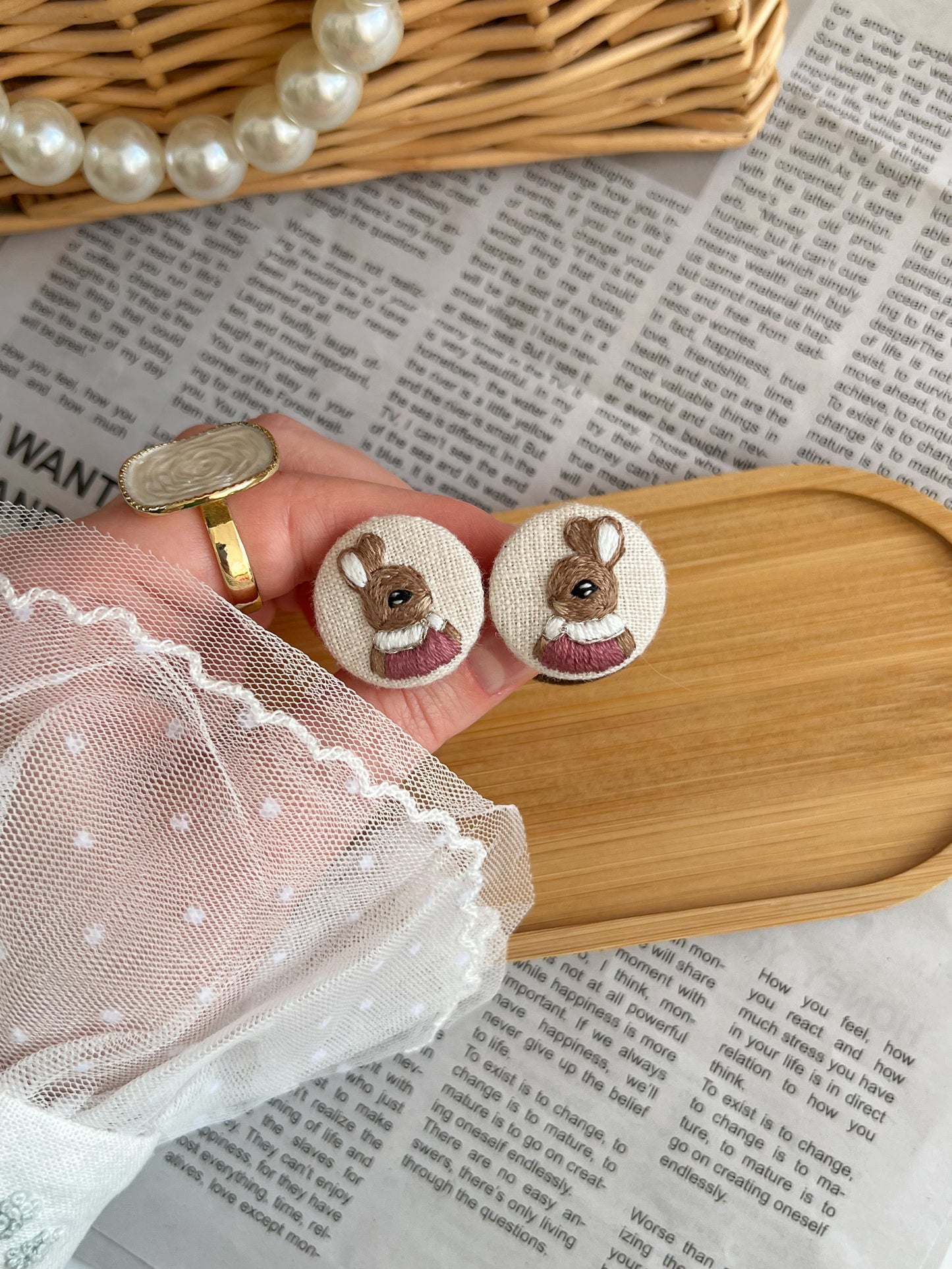 Set elastice brodate «Bunny»
