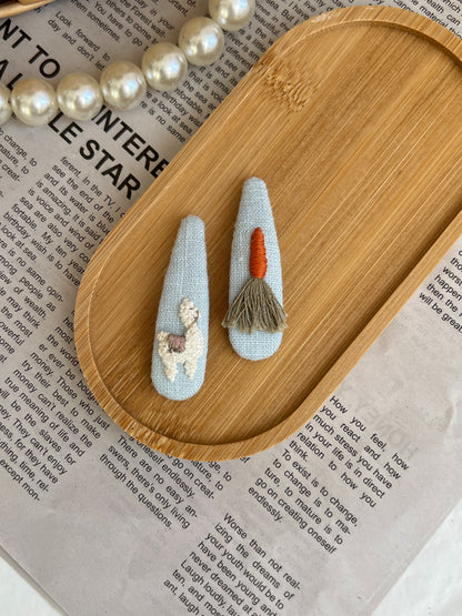 Set clame brodate «Pastel Garden»