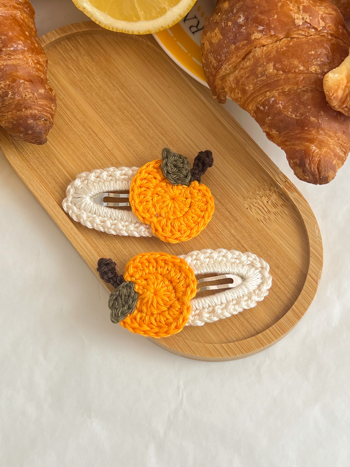 Agrafe Croșetate — Pumpkin Glow