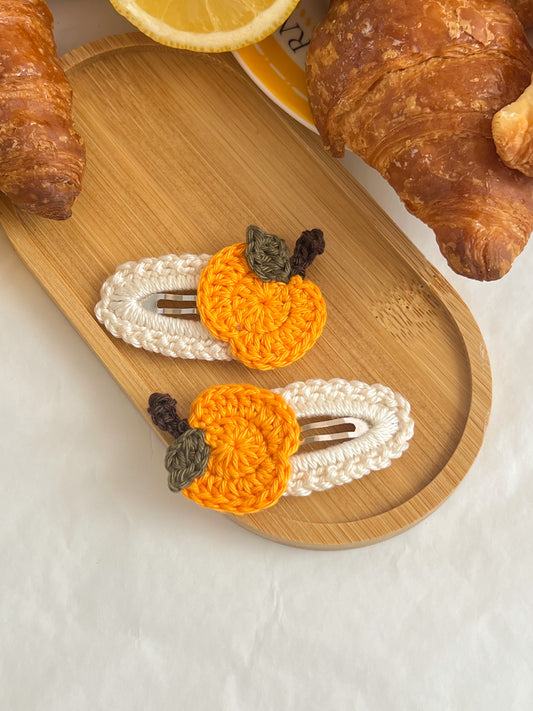 Agrafe Croșetate — Pumpkin Glow