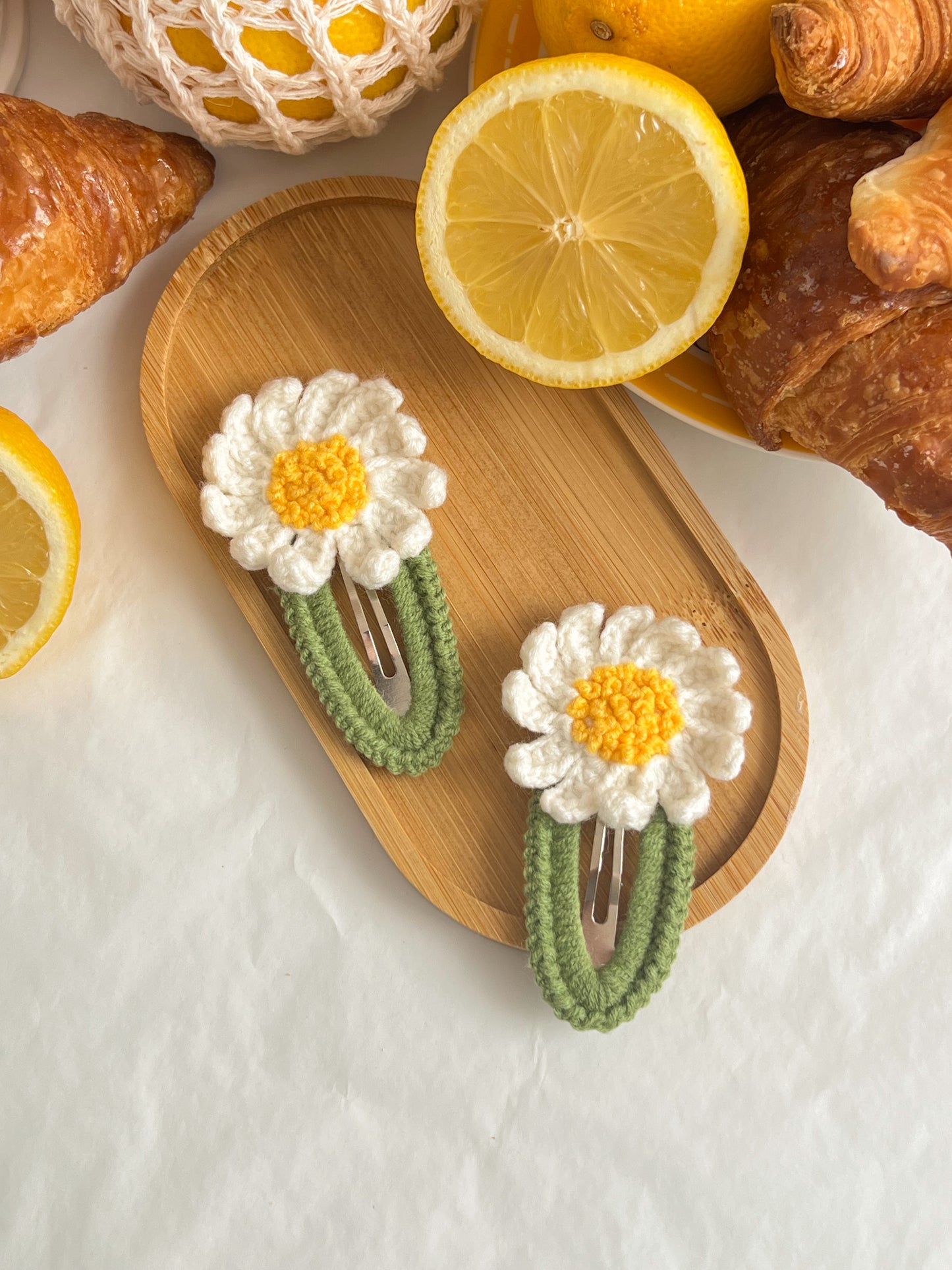 Clame Mari Croșetate 🌼 Daisy Green