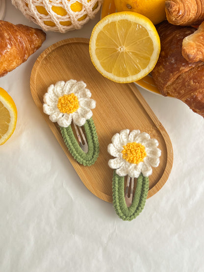 Clame Mari Croșetate 🌼 Daisy Green