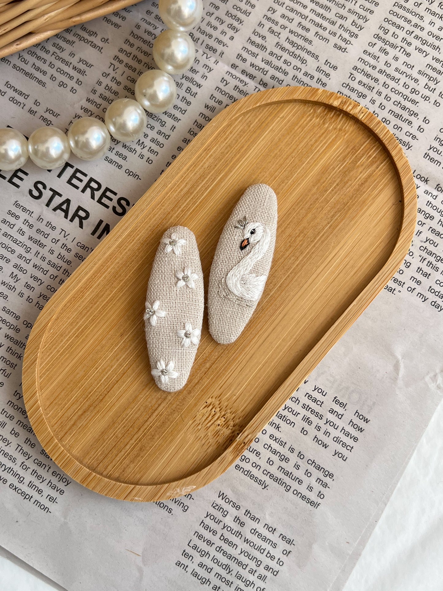 Clame brodate «Ivory Grace»