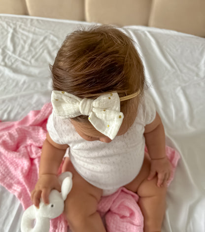 Bentiță pe elastic “Muslin Gold”