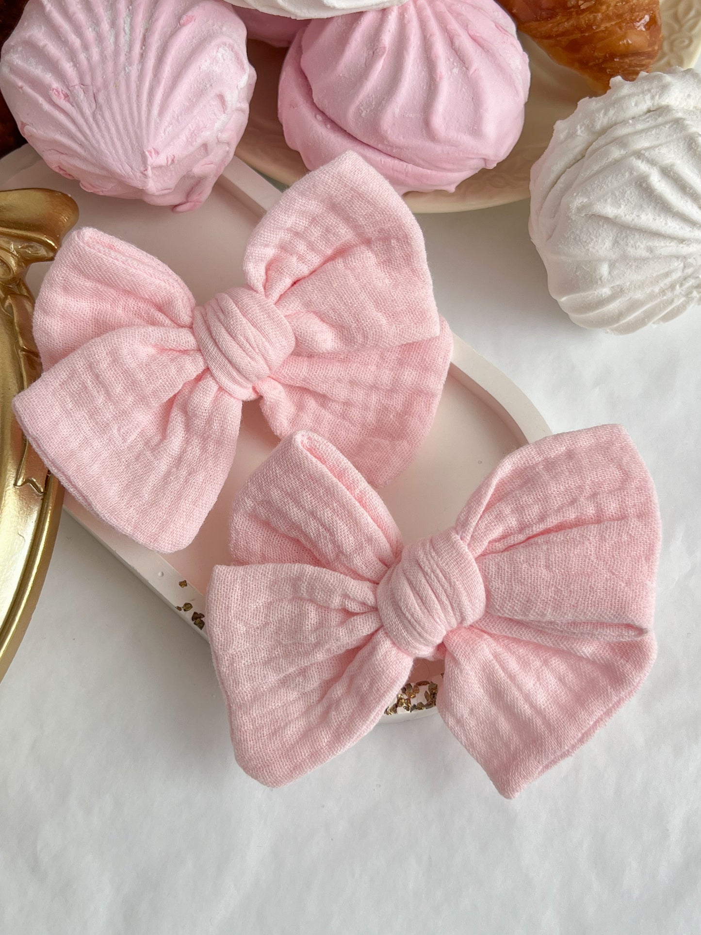 Clama cu Fundita - Pink Muslin