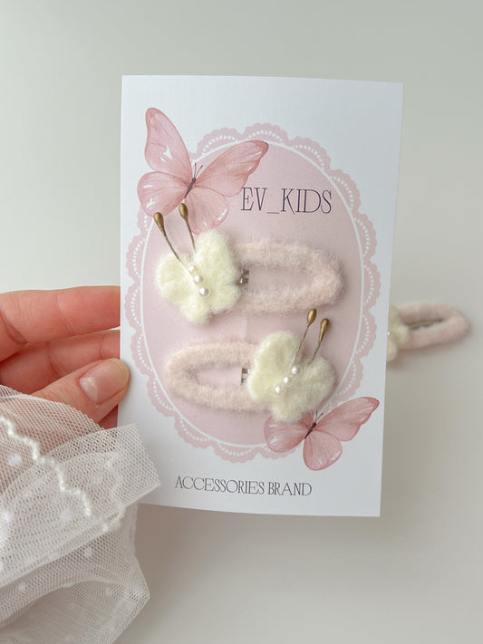 Clame "Flutter" - fluturași ivory