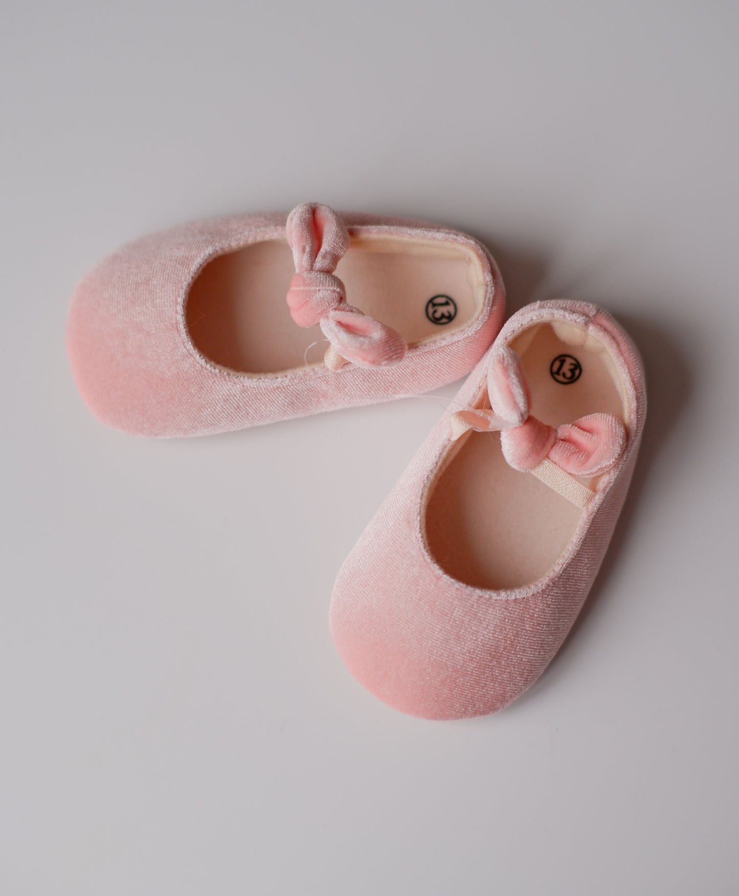 Pantofiori roz cu fundite delicate 12-18 luni