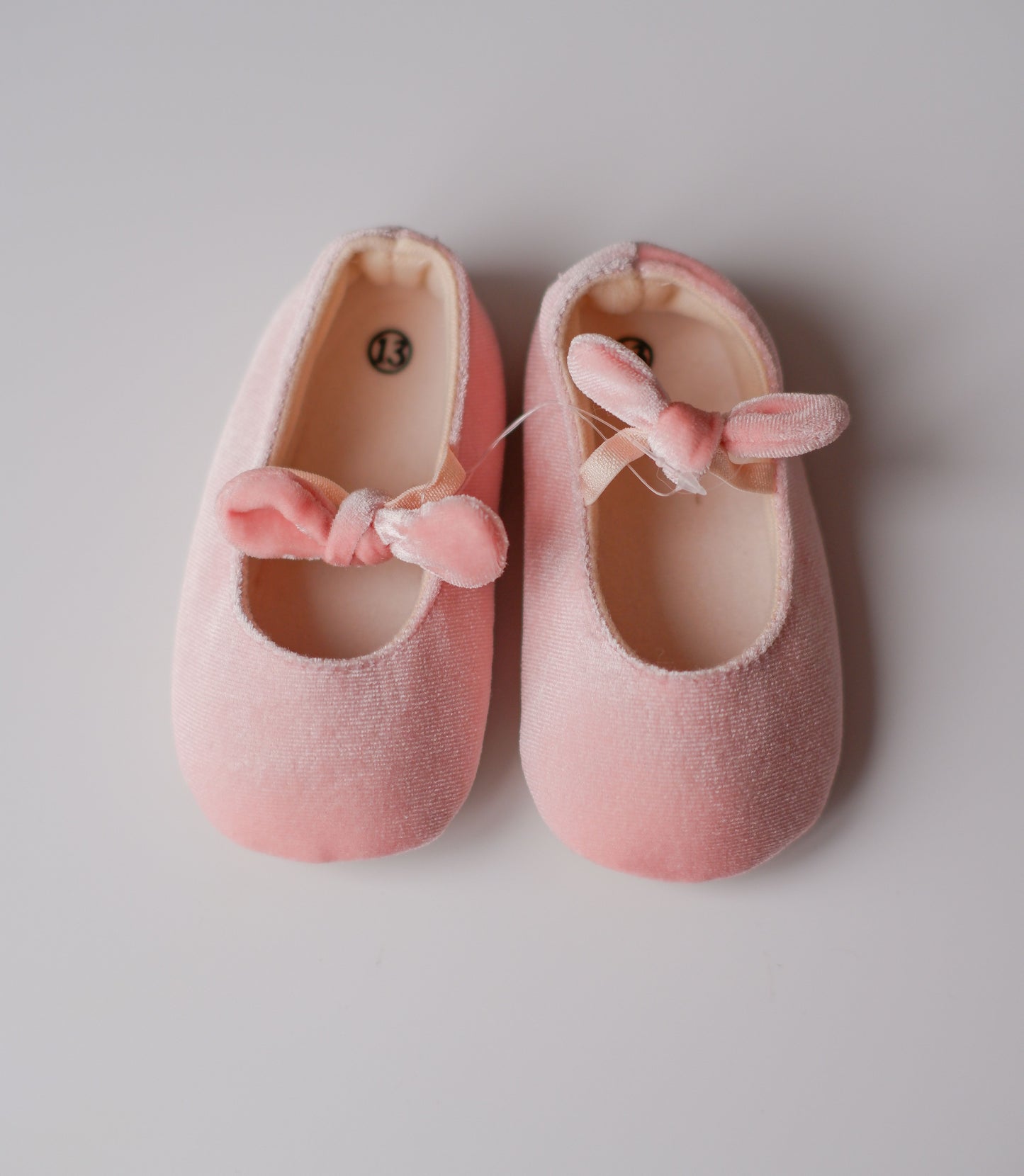 Pantofiori roz cu fundite delicate 12-18 luni