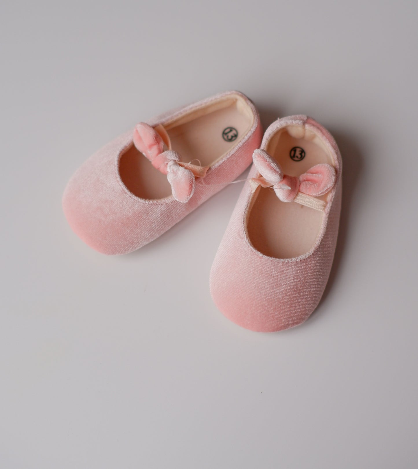Pantofiori roz cu fundite delicate 12-18 luni