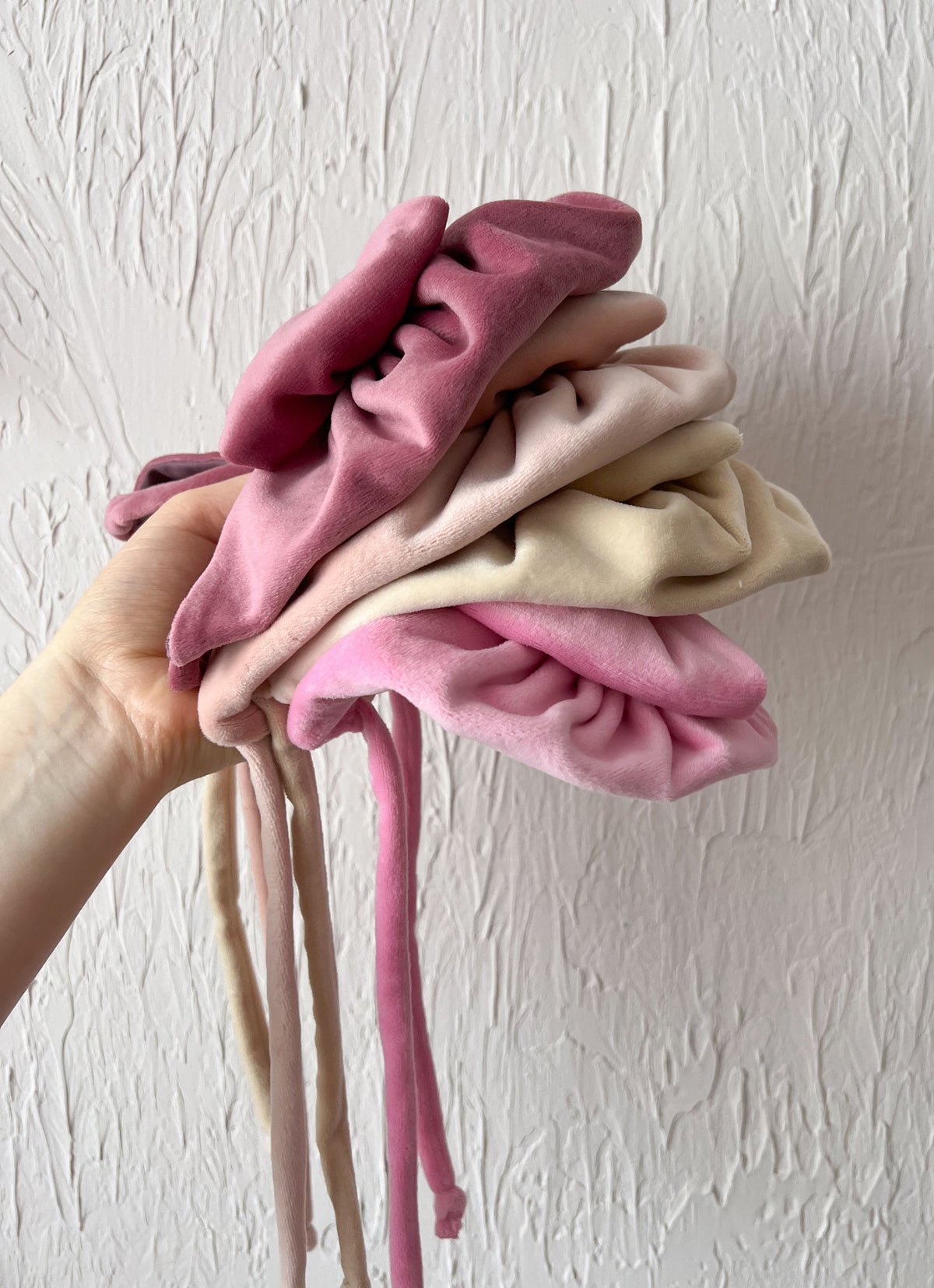 Turban din velur cu fundiță