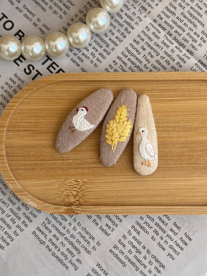 Set clame brodate «Rustic Farm»