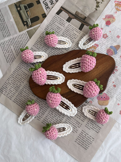 Agrafe „Strawberry” — croșetate