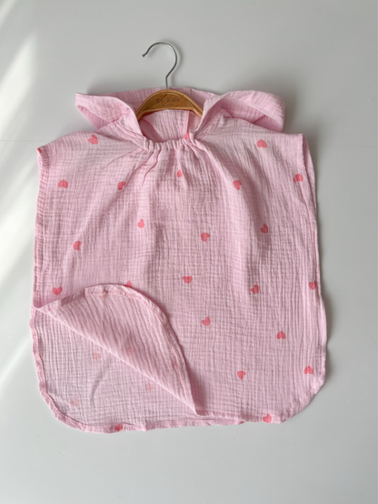 Poncho de plajă – Pink Hearts