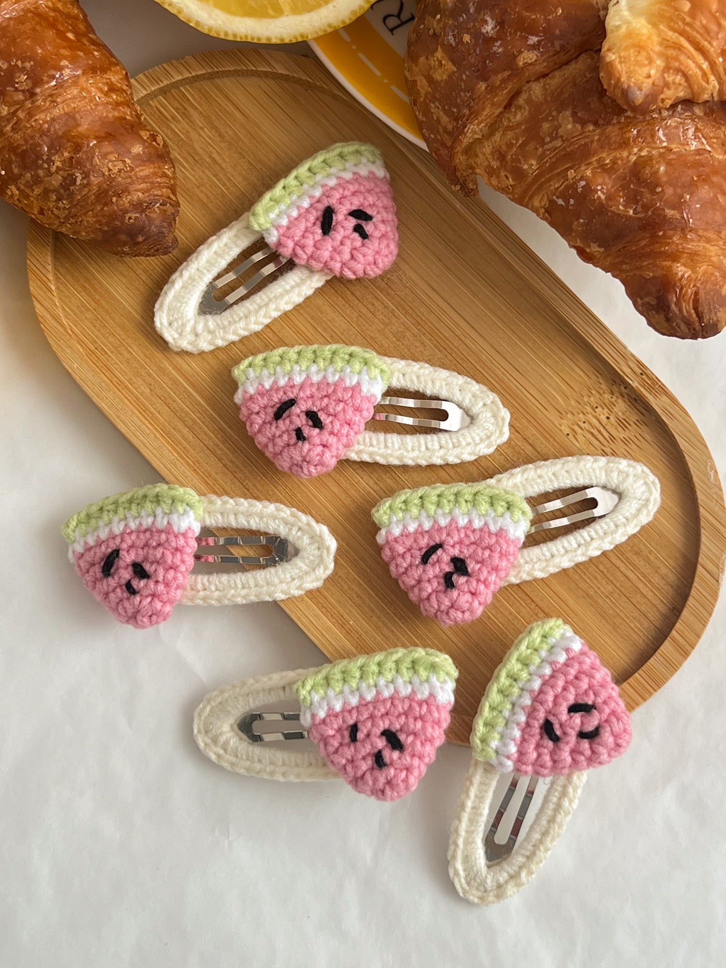Agrafe Croșetate Strawberry